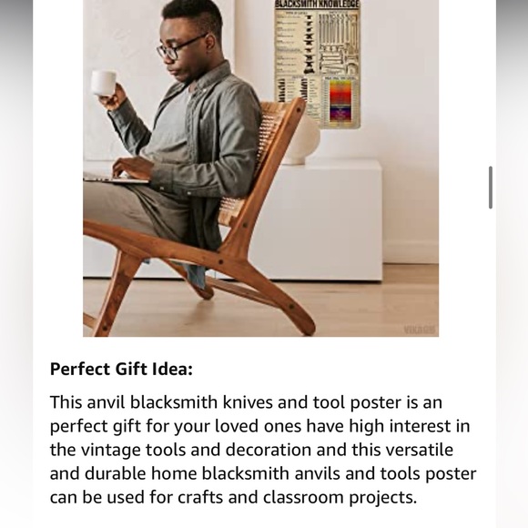 Man Cave Faux Vintage Metal Sign 8’x12 blacksmith tools for workshop/game room - Picture 10 of 11